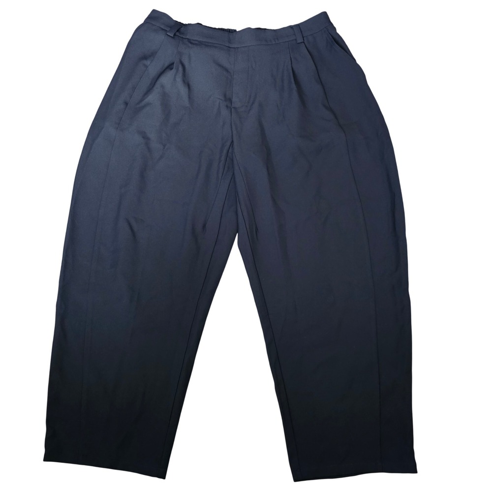 Halara Dark Navy High Waisted Wide Leg Pleated Pants XL Long Athletic Science
